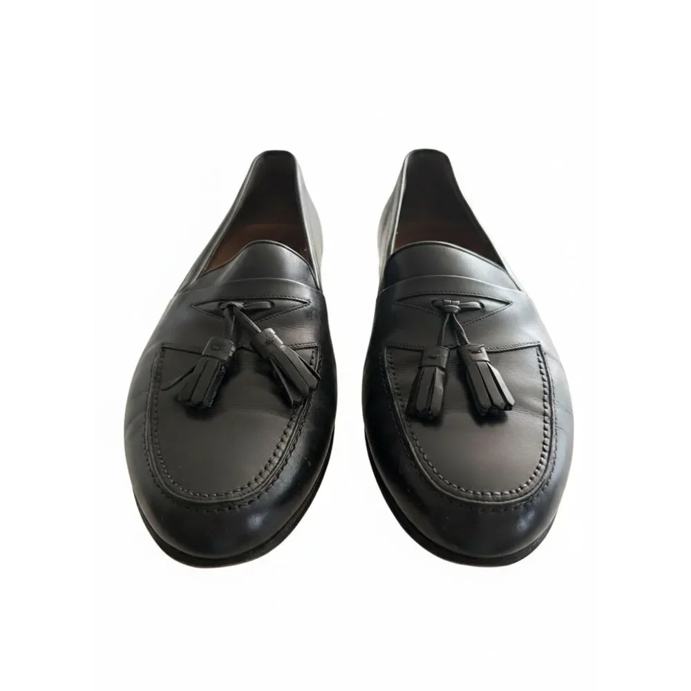 Bally of Switzerland Kiltie Buffalo Leather Tassel Loafers